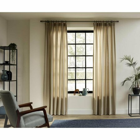 LTL HOME PRODUCTS 63 in. Smoke Intensions Single Curtain Rod Kit, Grey SMKFABCEIL63R